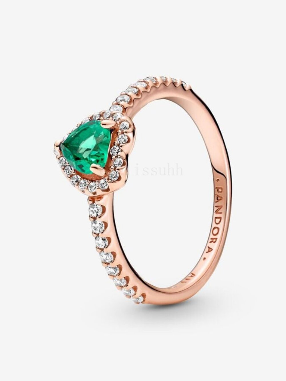 Pandora Sparkling Elevated Heart Ring